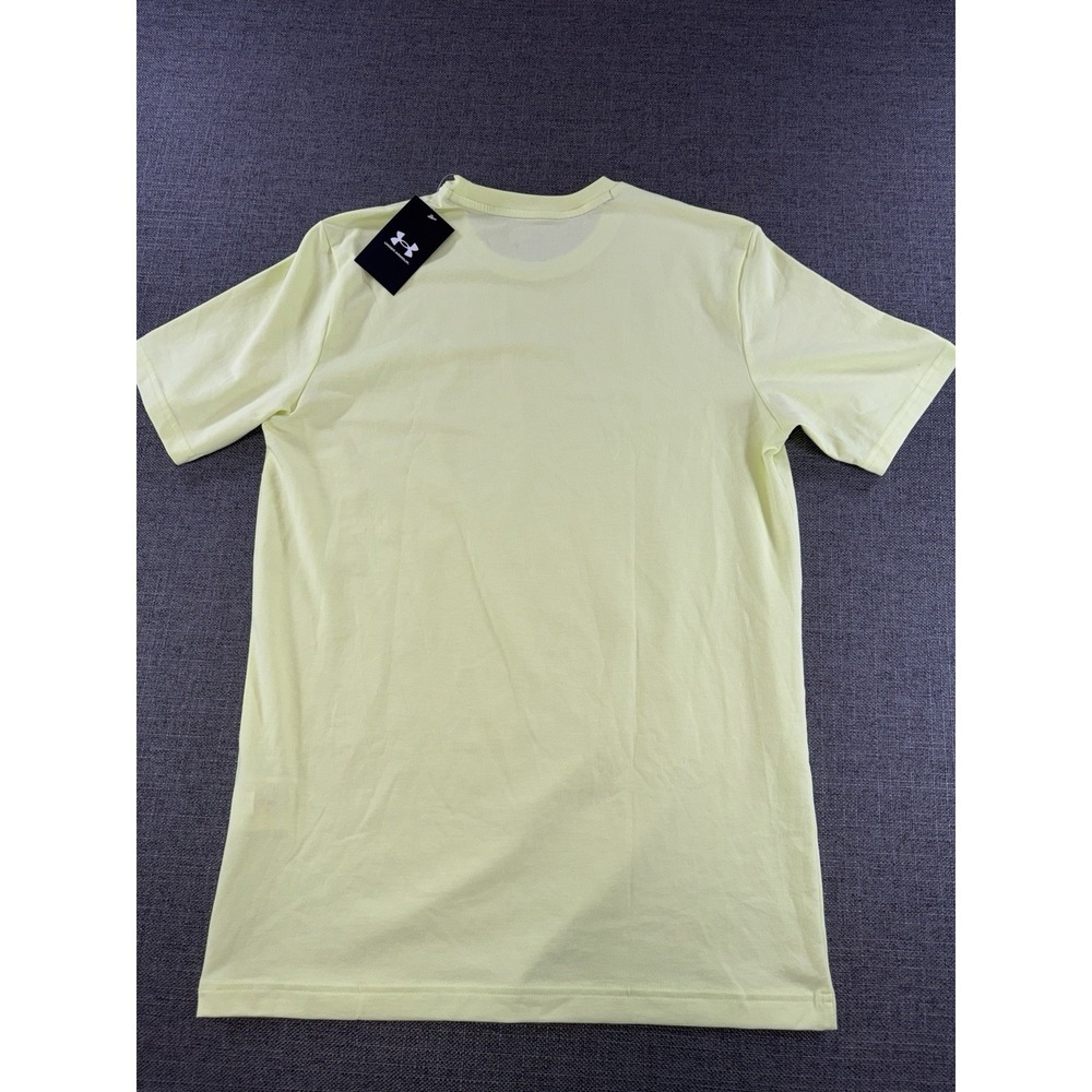 Under Armour Men's Small Yellow HeatGear T-Shirt Loose Fit Short Sleeve NWT - Picture 3 of 10